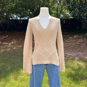 2000s y2k vintage Old Navy cream angora rabbit hair blend knit sweater 🧺